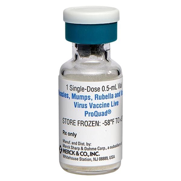 ProQuad Measles/ Mumps/ Rubella/ Varicella Pediatric Injectable 0.5mL SDV 10/Pk