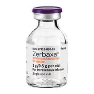 Zerbaxa Injection 1.5gm/vl Powder SDV 10/Pk