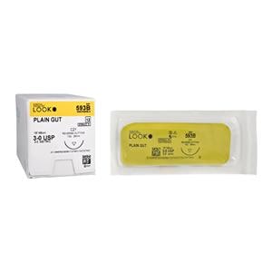 Sharpoint Suture 3-0 18" Plain Gut Monofilament C-21 Beige 12/Bx