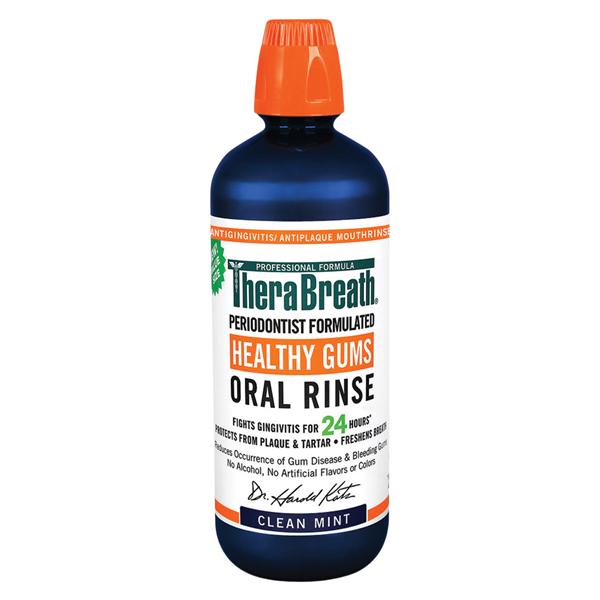 TheraBreath Clean Mint Mouth Rinse 1 Liter 2/Pk