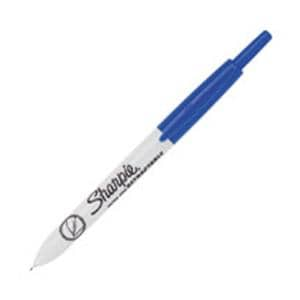 Retractable Permanent Markers Ultra-Fine Point Blue 12/Pack 12/Pk