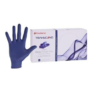 Transcend Nitrile Exam Gloves X-Small Matte Blue Non-Sterile