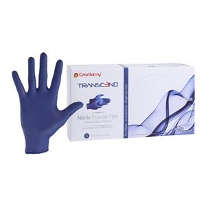Transcend Nitrile Exam Gloves Small Matte Blue Non-Sterile