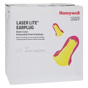 Howard Leight Uncorded Earplugs Magenta/Yellow Polyurethane Foam 200/Bx