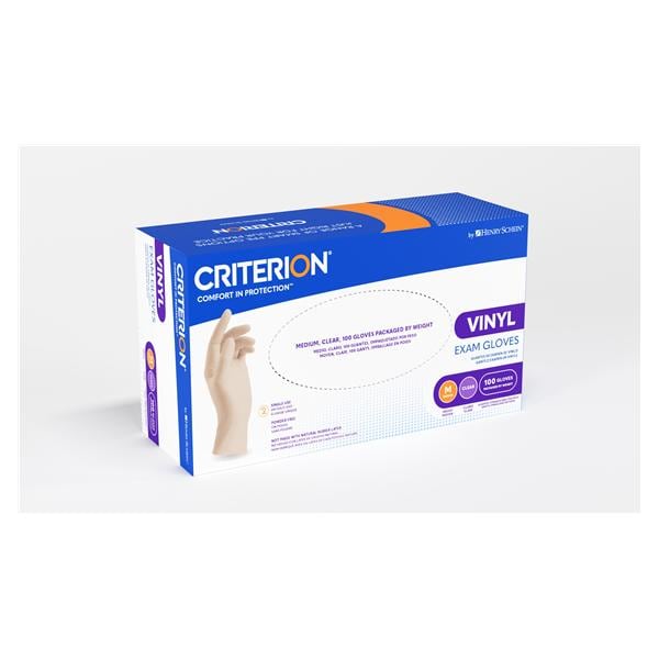 Criterion Vinyl Exam Gloves X-Small Standard Clear Non-Sterile