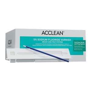 Acclean Fluoride Varnish Brush & Tray Unit Dose 5% NaF 0.4 mL Caramel 50/Bx