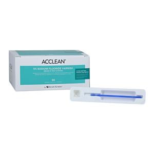 Acclean Fluoride Varnish Brush & Tray Unit Dose 5% NaF 0.4 mL Mint 50/Bx