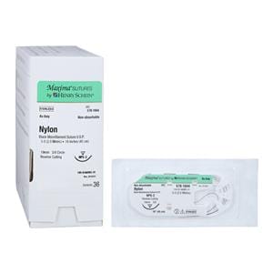 Maxima Suture 3-0 1-18" Nylon Monofilament NPS-2 Black 36/Bx