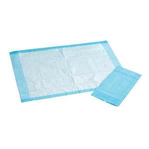 Incontinence Underpad Unisex 23x36" Absorbent White/Blue 150/Ca