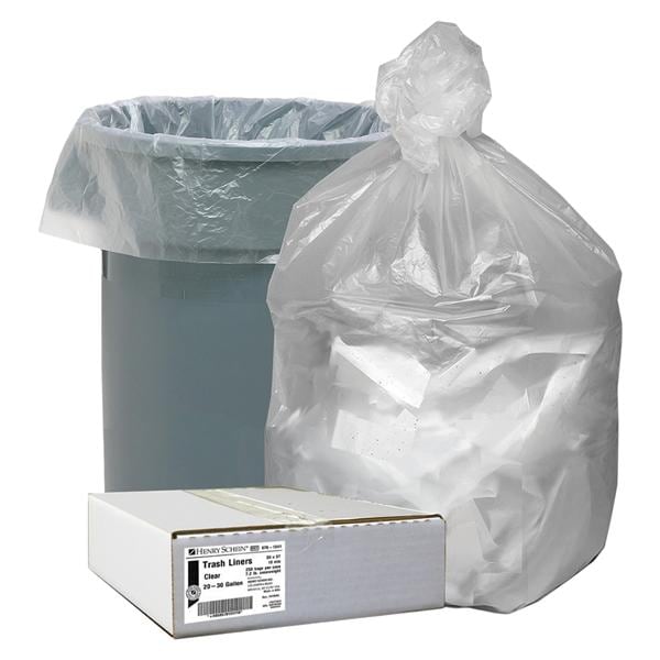 Bag Trash High Density 10mic Henry Schein 30x37" Natural 250/Ca