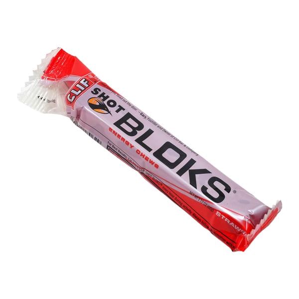 Clif Bloks Energy Chews USDA Orgnc Strawberry 2.12oz Individually Wrapped 18/Bx