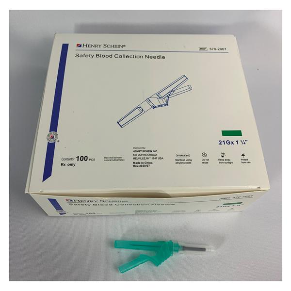 Multi-Sample Needle Cannula 21gx1.25mm Safety Shield 100/Bx