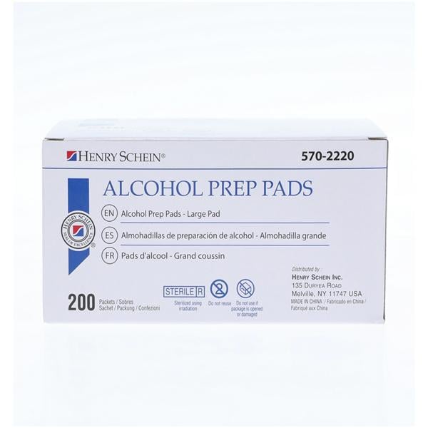 Prep Pad Alcohol Large, 20 BX/CA