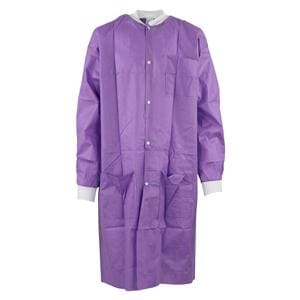 Maxi-Gard Protective Lab Coat SMS X-Large Purple 10/Pk