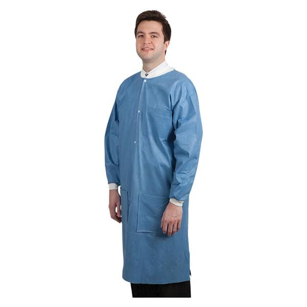 Maxi-Gard Protective Lab Coat SMS Medium Ceil Blue 10/Pk