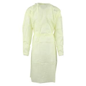 Isolation Gown AAMI Level 1 SMS Medium Yellow 10/Bg, 10 BG/CA