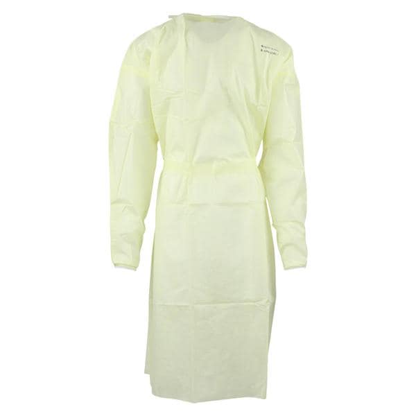 Isolation Gown AAMI Level 1 SMS Medium Yellow 10/Bg, 10 BG/CA