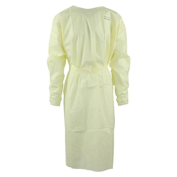 Isolation Gown AAMI Level 2 SMS Medium Yellow 10/Bg