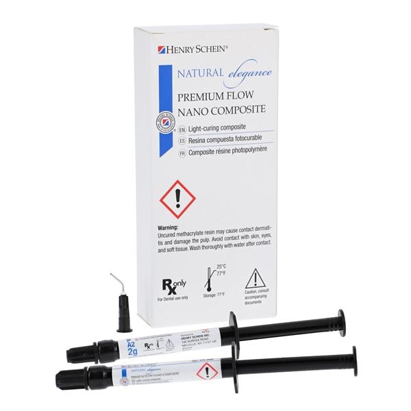 Natural Elegance Premium Flow Nano Flowable Composite A2 Syringe Refill 4/Bx