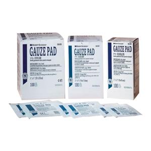 100% Cotton Gauze Pad 3x3" 12 Ply Sterile Square LF, 24 BX/CA