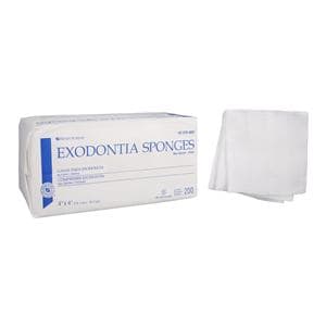 Cotton Filled Exodontia Sponge 4x4" 8 Ply Non-Sterile Square LF