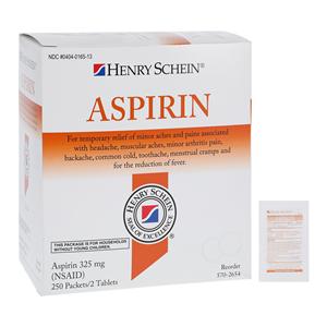 Aspirin Adult Pain Reliever Tablets 325mg 250x2/Bx