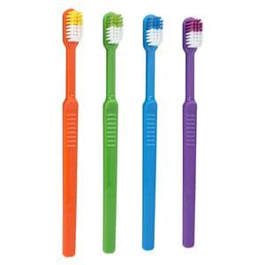 Acclean Toothbrush Adult Straight 34 Tuft Compact 4 Colors 72/Bx