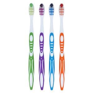 Acclean Toothbrush Adult 32 Tuft Compact 4 Colors 72/Bx