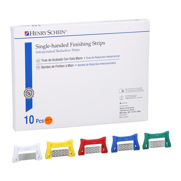 Single-Handed Finishing Strips Double Sided Assorted 10/Pk