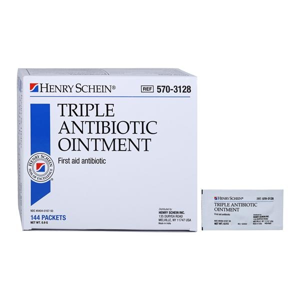 Triple Antibiotic Ointment Ontmt Topical Ointment 0.9gm 0.9gm Foil Pack 144/Bx