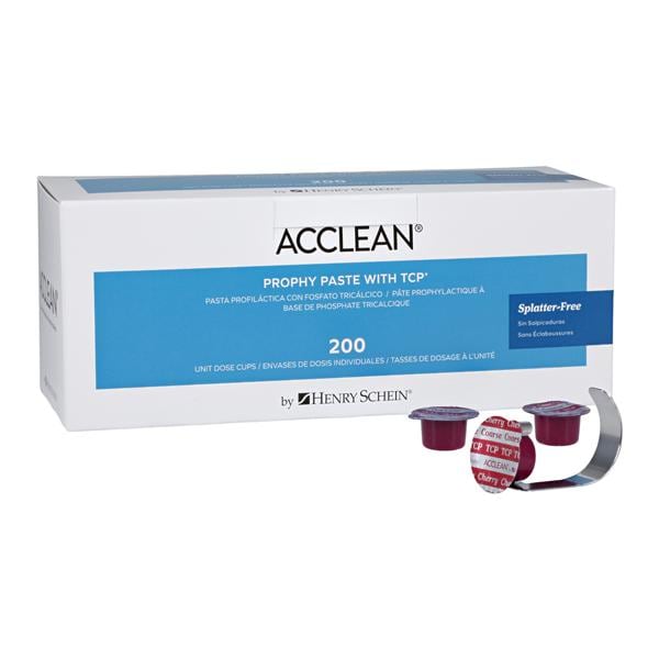 Acclean with TCP Prophy Paste Coarse Cherry 200/Bx