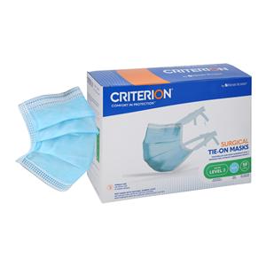 Criterion Tie On Face Mask ASTM Level 3 Blue Adult 50/Bx