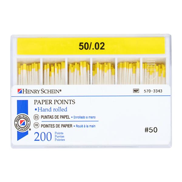 Absorbent Points Size #50 #501 .020 Yellow 200/BX