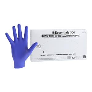 Essentials 300 EDLP Nitrile Exam Gloves Large Indigo Non-Sterile