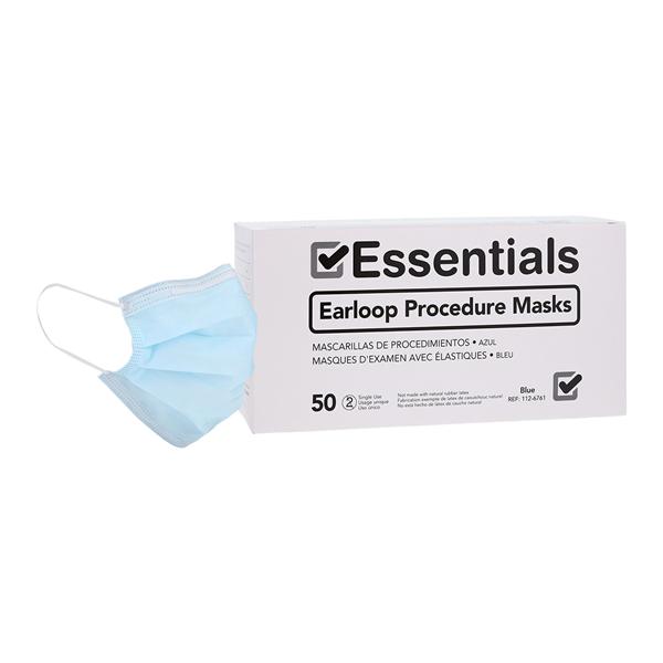 Essentials EDLP Procedure Mask ASTM Level 1 Blue Adult 50/Bx