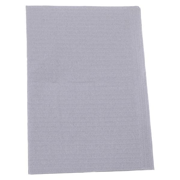 Essentials EDLP Patient Bib 2 Ply Tiss/Poly 13 in x 18 in Slvr/Gry Dsp 500/Ca