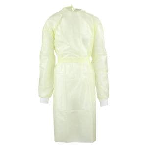 Isolation Gown Coated Polypropylene Universal Yellow 10/Bg