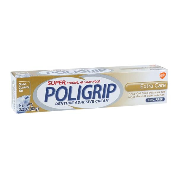 Super Poligrip Extra Care Denture Cream Zinc Free 2.2oz/Tb