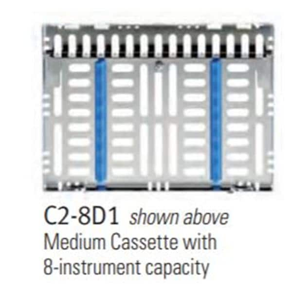 Sterilization Cassette Stainless Steel Medium Blueberry 8 Instruments Ea