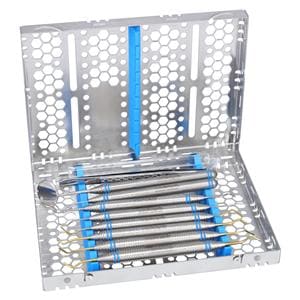 Cassette 100% Stainless Steel Medium Blue 10 Instruments Each