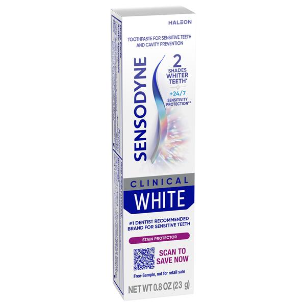 Sensodyne Clinical White Sensitivity Relief Toothpaste 12+ Yrs 0.8 oz Mnt 36/Ca