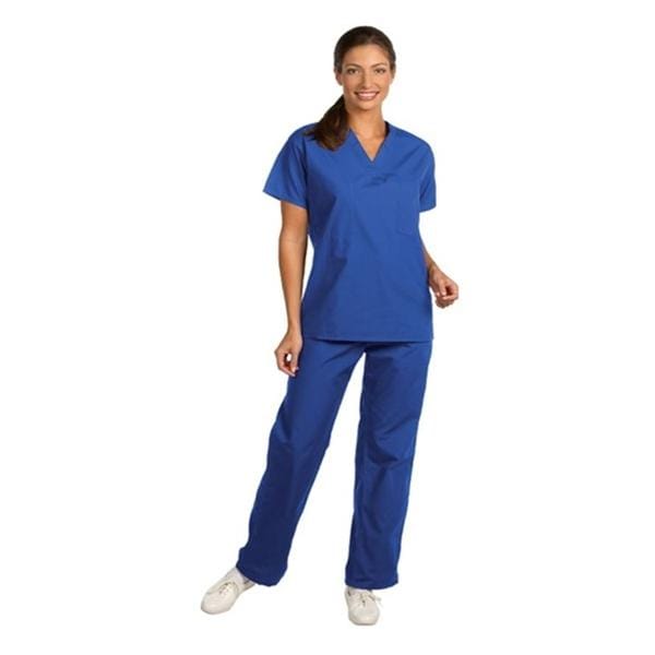 Scrub Top Reinf Bartacked V-Nck 1 Pckt X-Lng cp Slvs X-Large Blubry Unisex Ea