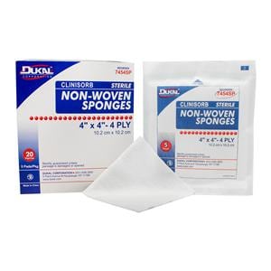 Cotton Non-Woven Sponge 4x4" 4 Ply Sterile