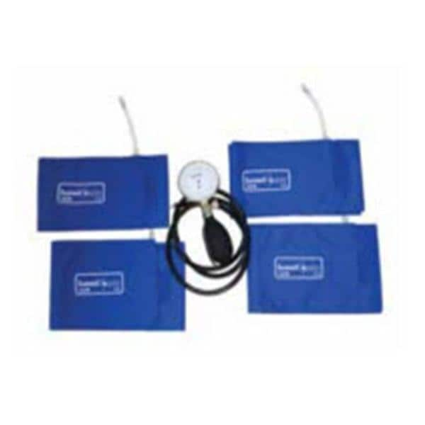 Aneroid Sphygmomanometer Black/Blue Arm Dial Display Ea