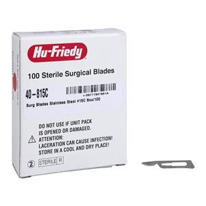 Blade Surgical #15 Stainless Steel Sterile 100/Bx