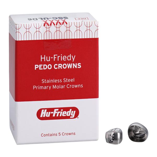 PEDO CROWNS Stainless Steel Crowns Size ULD6 1st Pri ULM Replacement Crowns 5/Pk