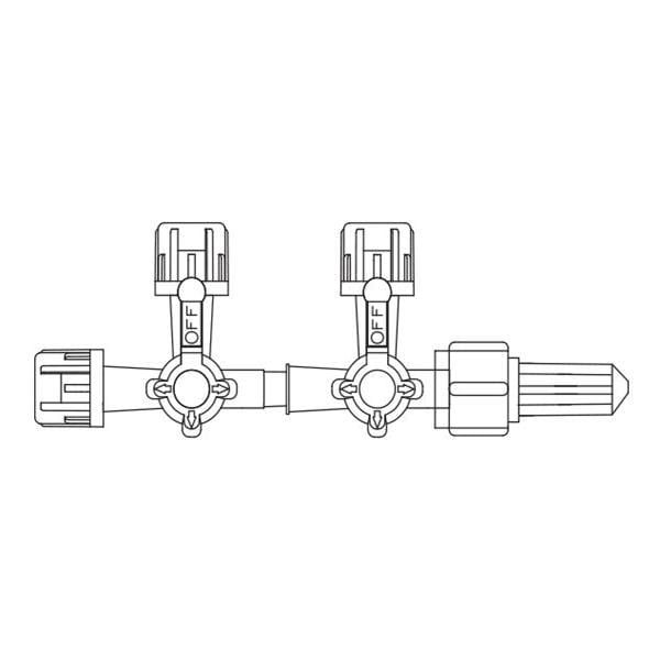 4-Way Stopcock Rotating Male Luer Lock Adapter 50/CA