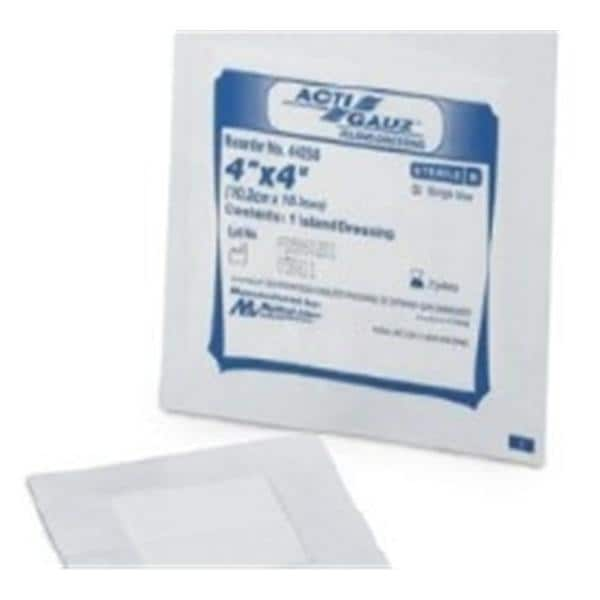 Acti-Gauz Cotton Island Dressing 4x4" 12 Ply Sterile Non-Adherent, 12 BX/CA