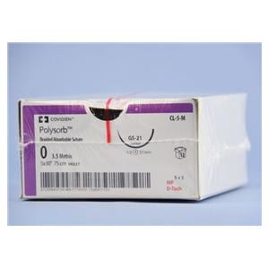 Polysorb Suture 0 30" Polyester Braid GS-21 Violet 12/Ca