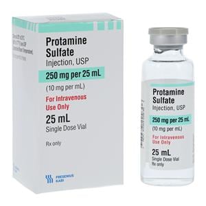 Protamine Sulfate Injection 10mg/mL SDV 25mL Ea